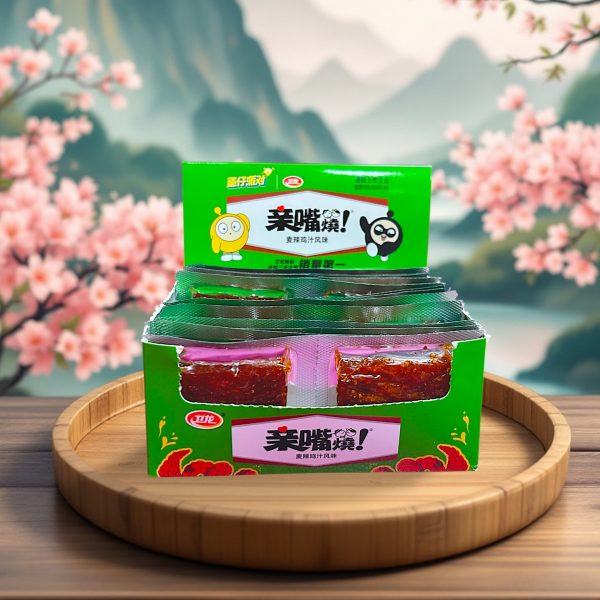 Соевые кусочки KISSBURN в индивидуальной упаковке со вкусом курицы с тмином с остринкой 24гр 20шт уп